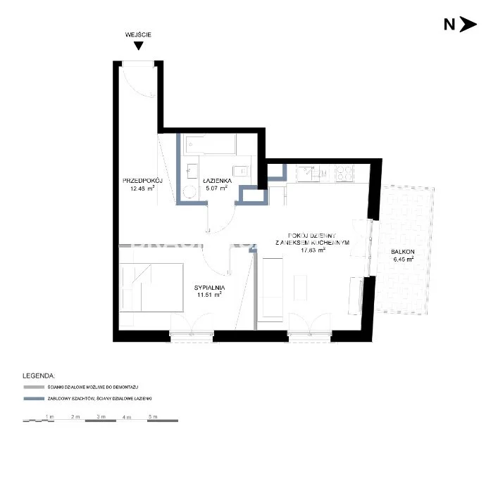 2 pokoje, mieszkanie 47,61 m², piętro 1, oferta nr , BS2-MS-302131-21, Kraków, Grzegórzki, Grzegórzki