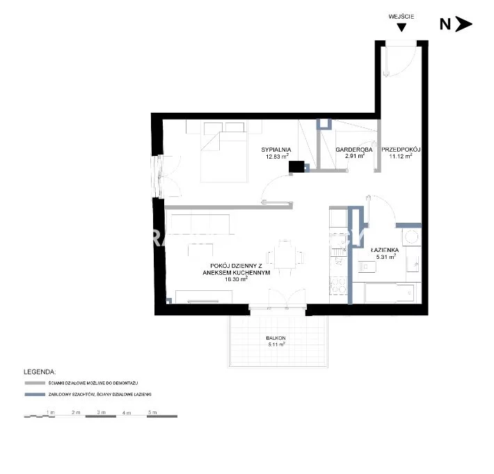 2 pokoje, mieszkanie 51,72 m², piętro 1, oferta nr , BS2-MS-302130-22, Kraków, Grzegórzki, Grzegórzki