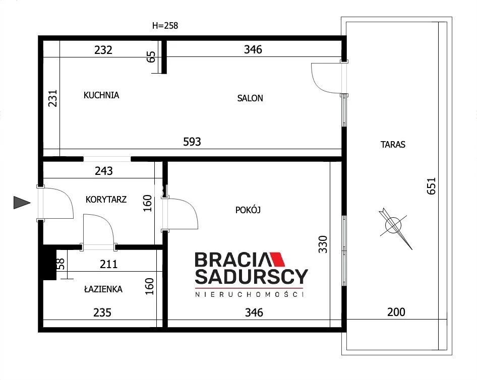 Mieszkanie dwupokojowe 32,60 m², Kraków, Podgórze Duchackie, Kurdwanów, Halszki, Sprzedaż