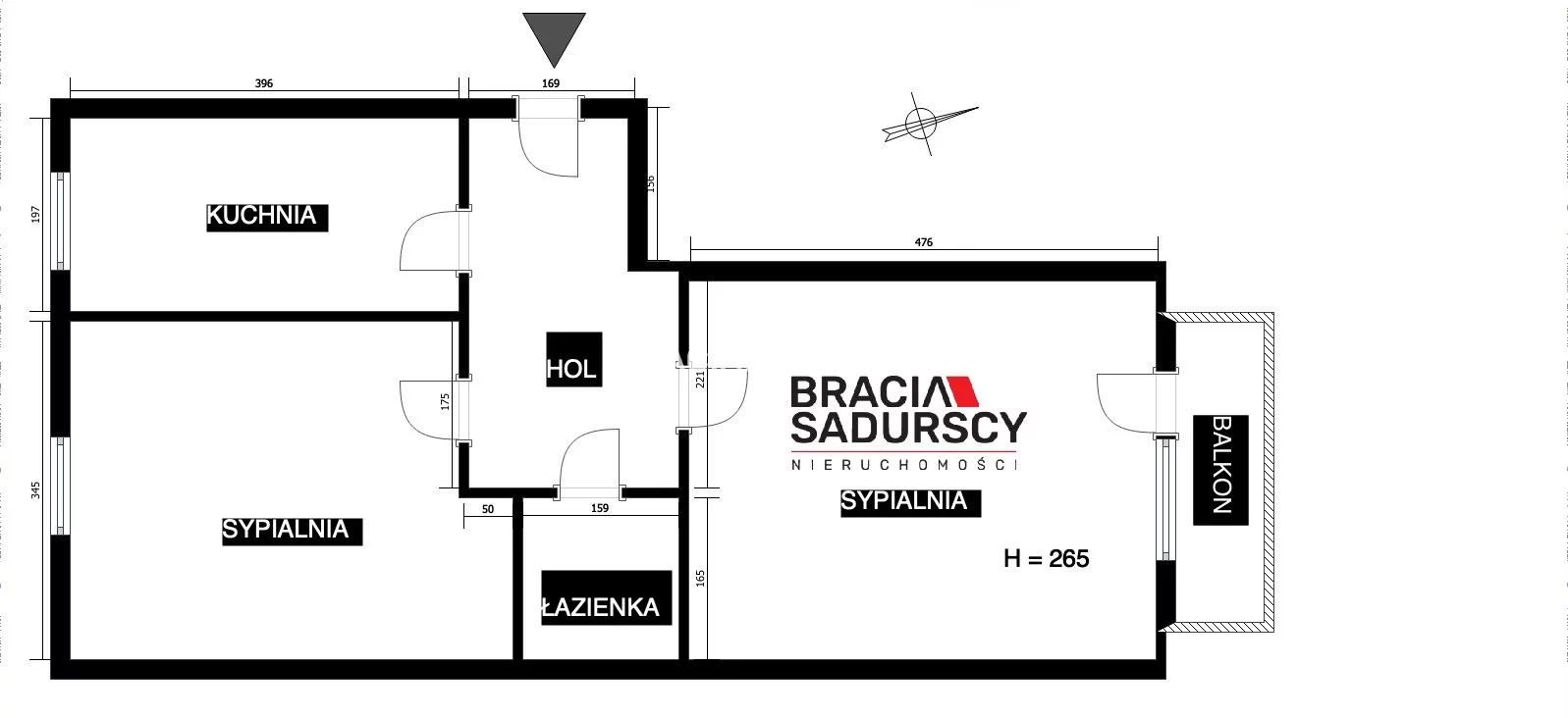2 pokoje, mieszkanie 51,35 m², piętro 3, oferta nr , BS4-MS-311701, Kraków, Mistrzejowice, Nowa Huta, os. Handlowe