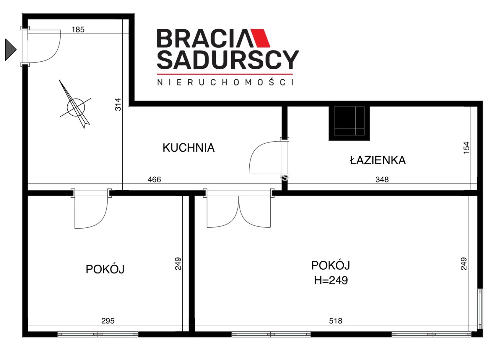 2 pokoje, mieszkanie 36,05 m², piętro 4, oferta nr , BS4-MS-309828-2, Kraków, Prądnik Biały, Imbramowska