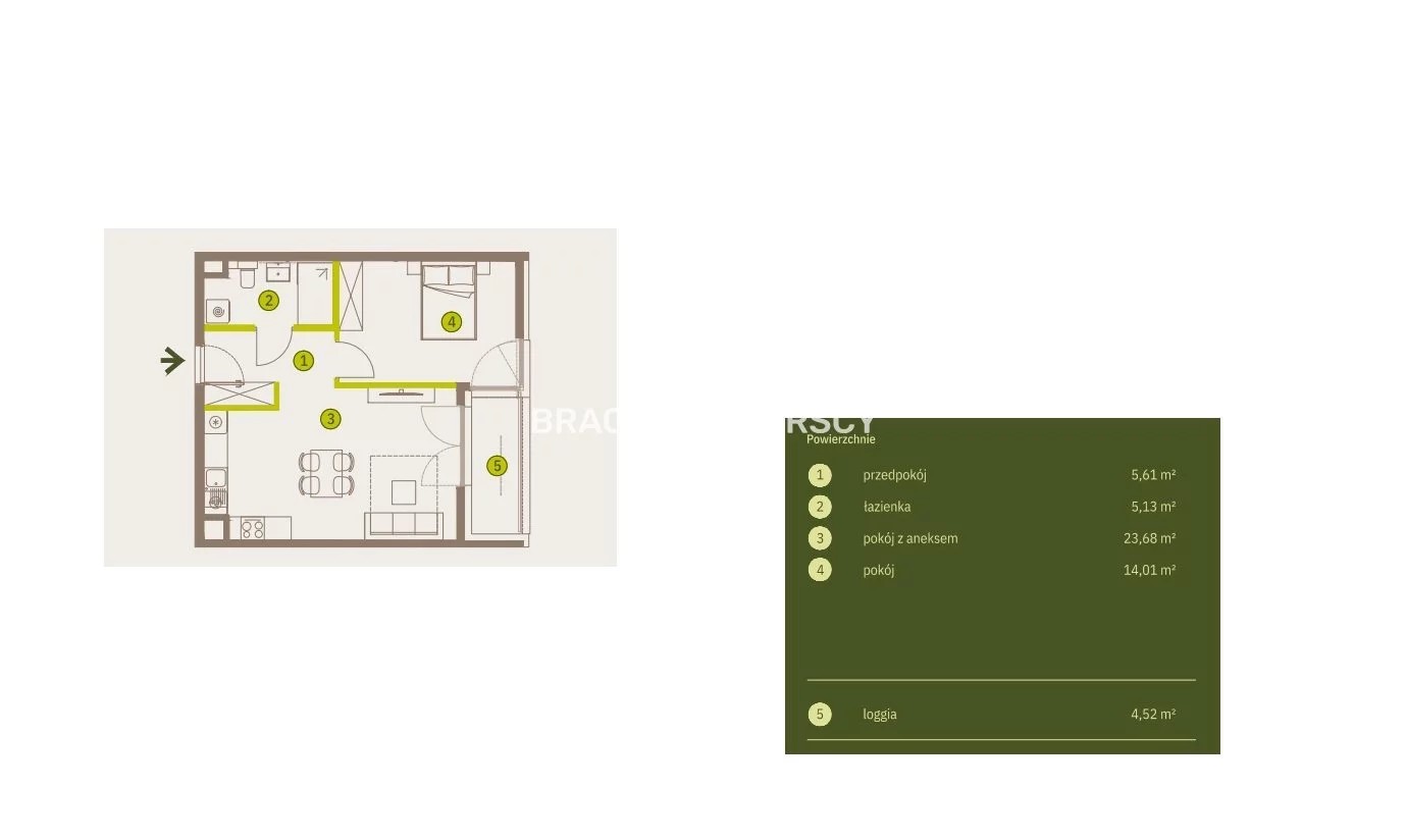 2 pokoje, mieszkanie 48,43 m², piętro 7, oferta nr , BS2-MS-311679-4, Kraków, Prądnik Biały, Imbramowska
