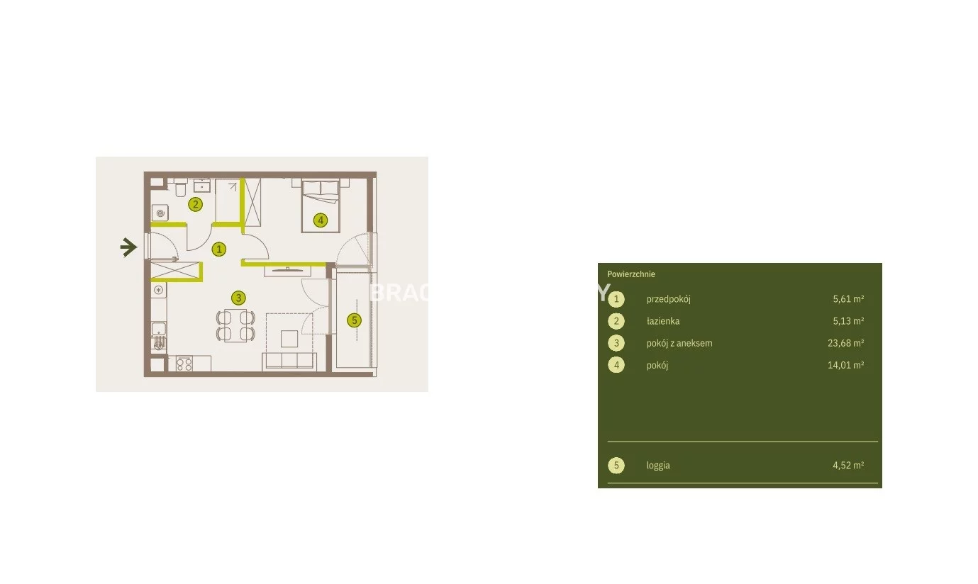 2 pokoje, mieszkanie 48,43 m², piętro 6, oferta nr , BS2-MS-311675-4, Kraków, Prądnik Biały, Imbramowska