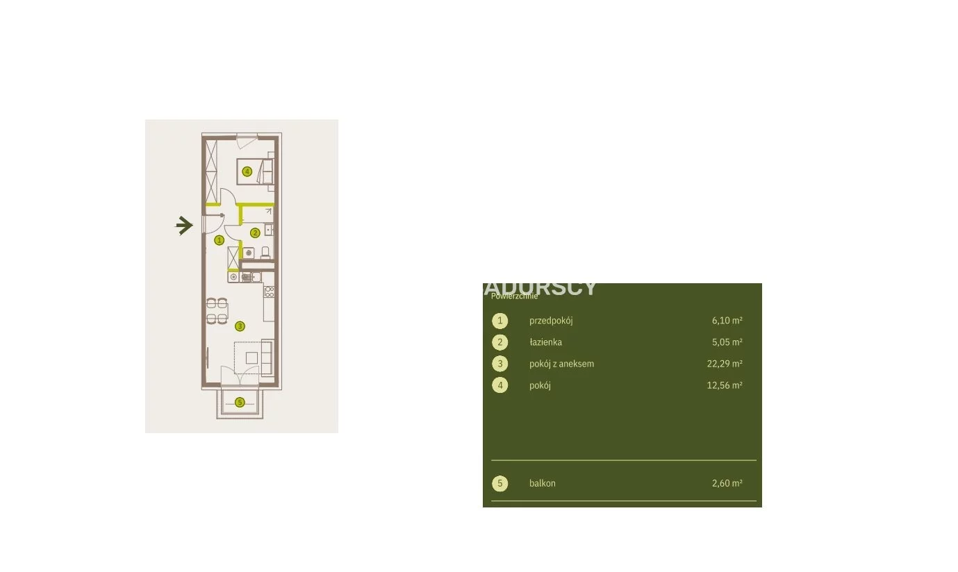 2 pokoje, mieszkanie 46,00 m², piętro 3, oferta nr , BS2-MS-311687-4, Kraków, Prądnik Biały, Imbramowska