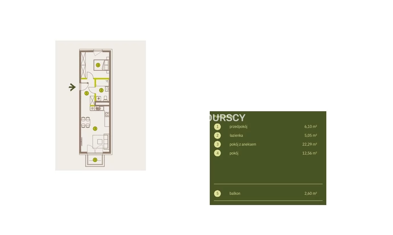 2 pokoje, mieszkanie 46,00 m², piętro 6, oferta nr , BS2-MS-311725-4, Kraków, Prądnik Biały, Imbramowska