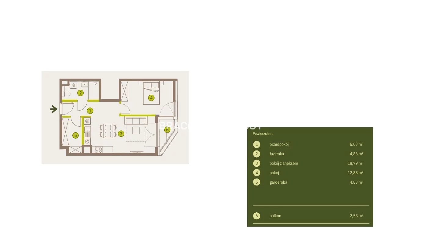 2 pokoje, mieszkanie 47,39 m², piętro 1, oferta nr , BS2-MS-311739-4, Kraków, Prądnik Biały, Imbramowska