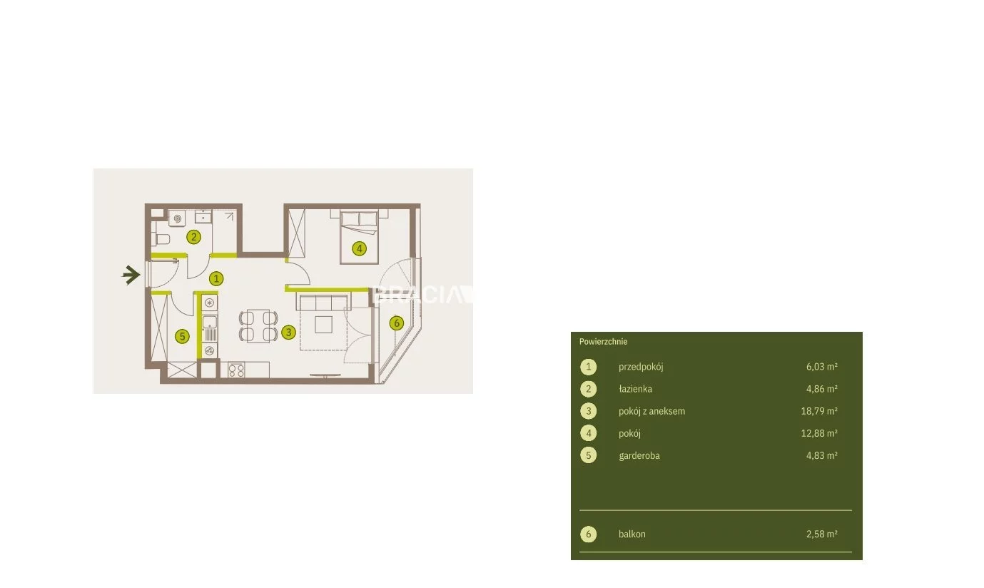 2 pokoje, mieszkanie 47,39 m², piętro 4, oferta nr , BS2-MS-311858-5, Kraków, Prądnik Biały, Imbramowska