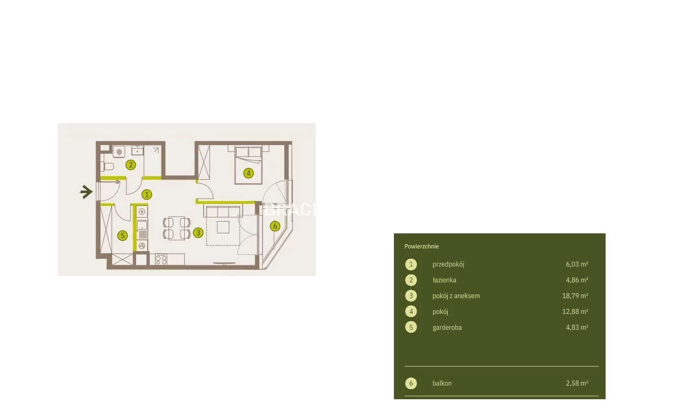 2 pokoje, mieszkanie 47,39 m², piętro 5, oferta nr , BS2-MS-311875-5, Kraków, Prądnik Biały, Imbramowska