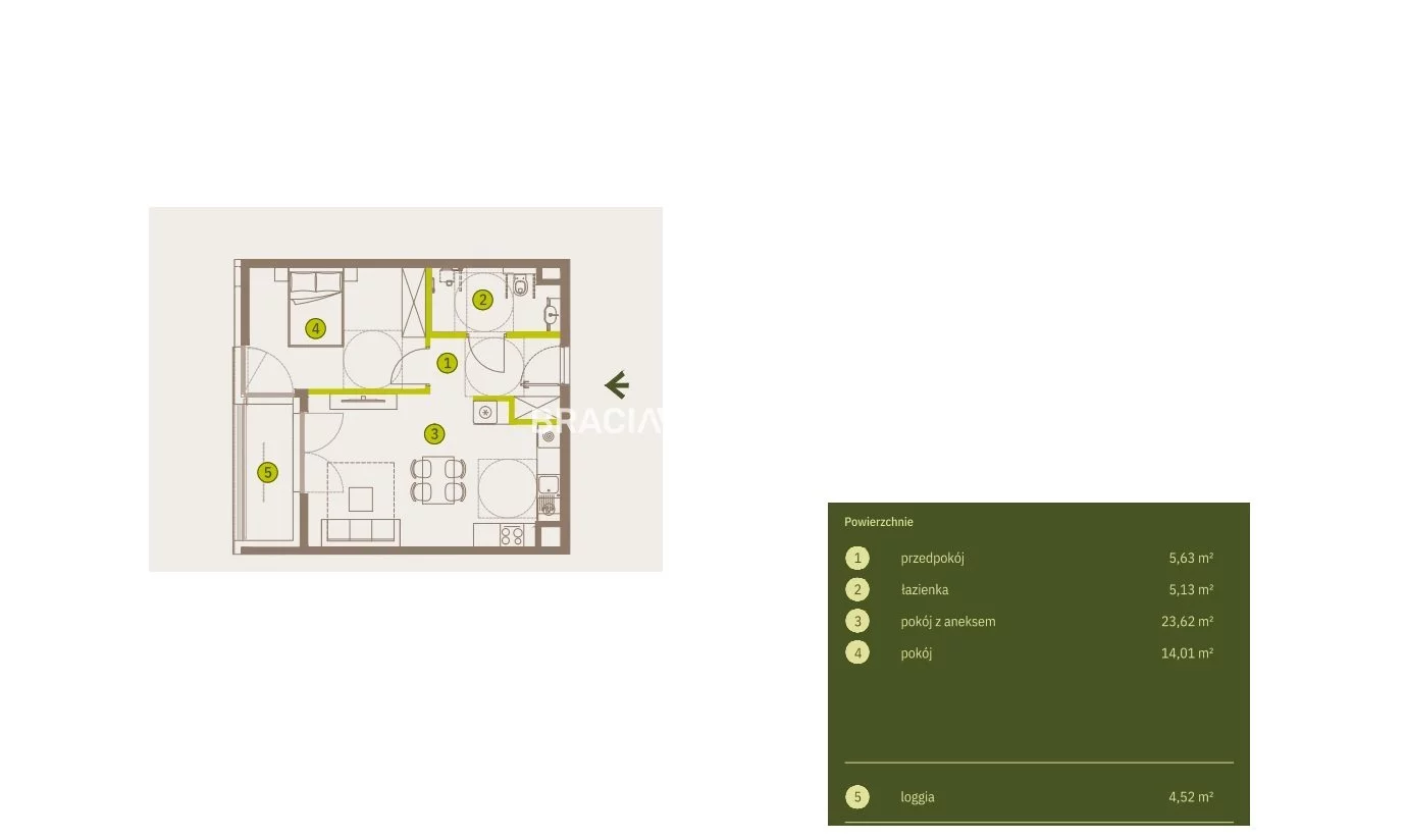2 pokoje, mieszkanie 48,39 m², piętro 6, oferta nr , BS2-MS-311938-5, Kraków, Prądnik Biały, Imbramowska