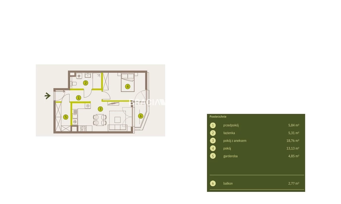 2 pokoje, mieszkanie 47,89 m², piętro 2, oferta nr , BS2-MS-311963-5, Kraków, Prądnik Biały, Imbramowska