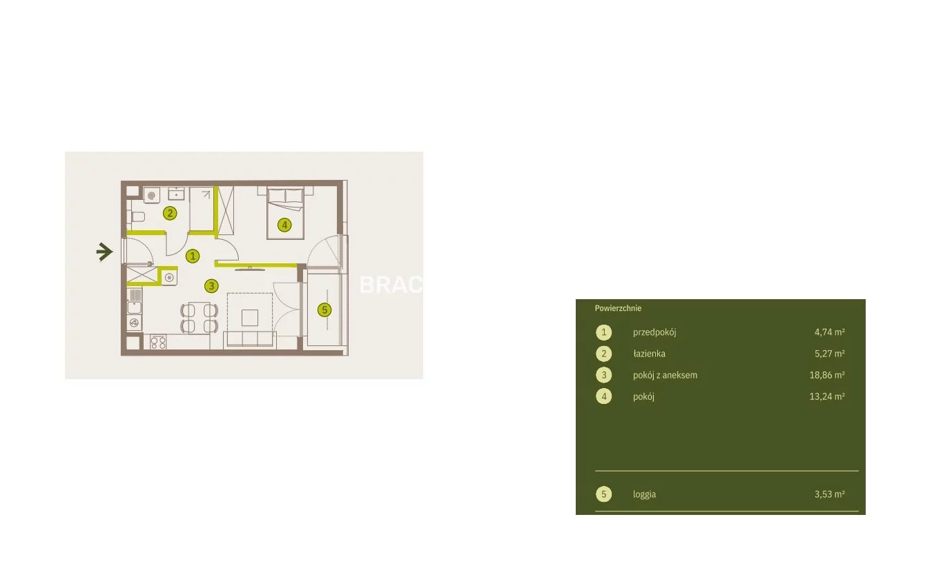 2 pokoje, mieszkanie 42,12 m², piętro 5, oferta nr , BS2-MS-311986-5, Kraków, Prądnik Biały, Imbramowska