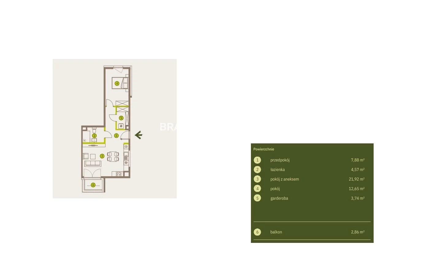 2 pokoje, mieszkanie 50,76 m², piętro 6, oferta nr , BS2-MS-311988-5, Kraków, Prądnik Biały, Imbramowska