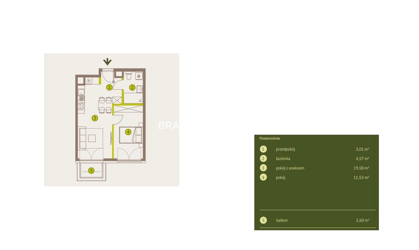2 pokoje, mieszkanie 38,69 m², piętro 1, oferta nr , BS2-MS-312015-5, Kraków, Prądnik Biały, Imbramowska