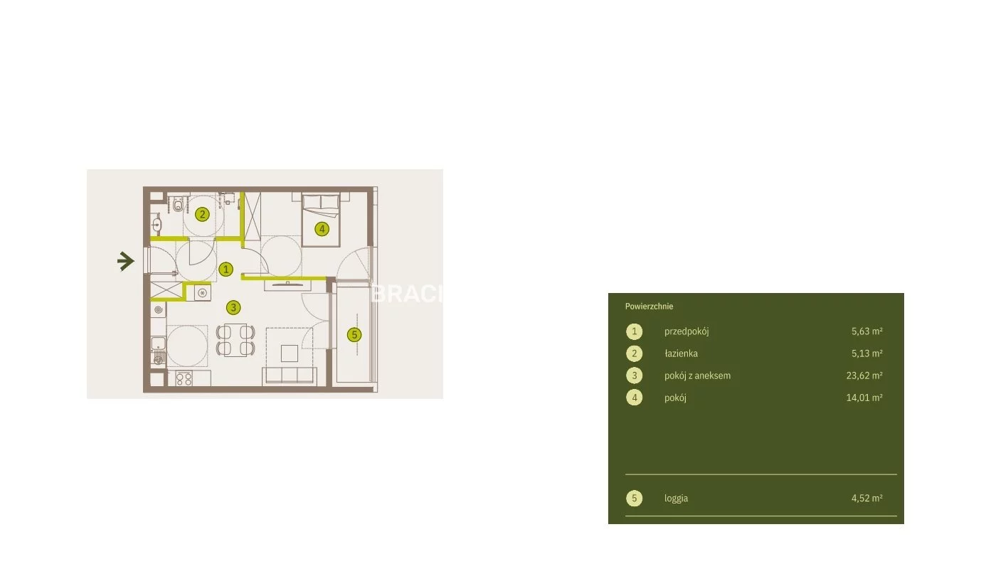 2 pokoje, mieszkanie 48,39 m², piętro 2, oferta nr , BS2-MS-311827-6, Kraków, Prądnik Biały, Imbramowska