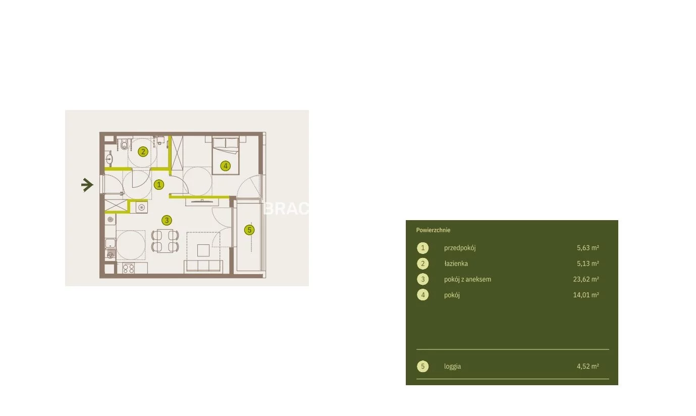 2 pokoje, mieszkanie 48,39 m², piętro 3, oferta nr , BS2-MS-311841-6, Kraków, Prądnik Biały, Imbramowska