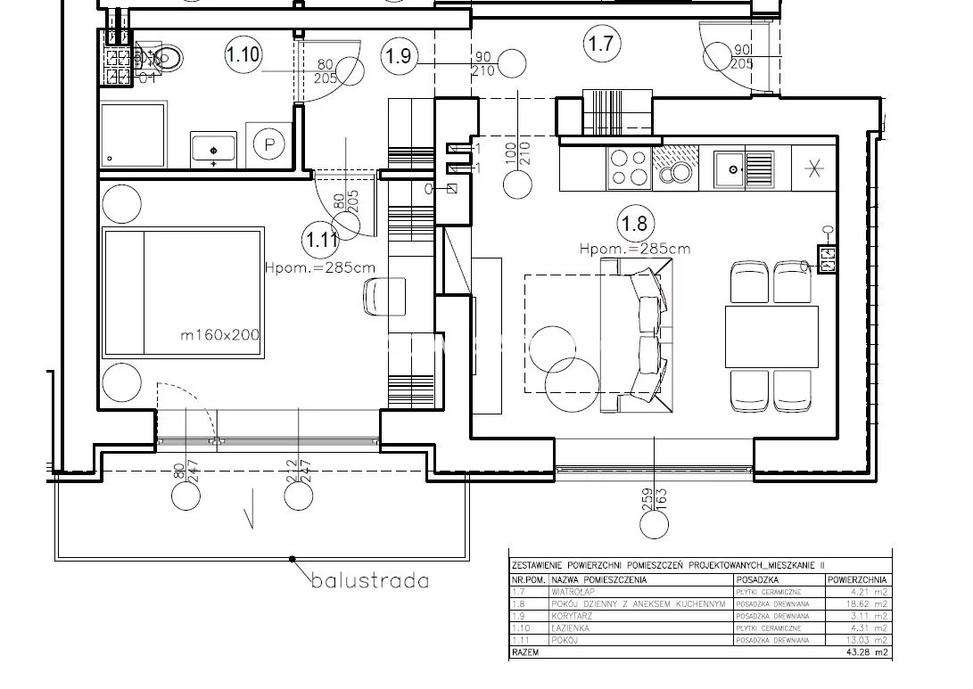 2 pokoje, mieszkanie 43,20 m², piętro 1, oferta nr , BS5-MS-311052-3, Kalwaria Zebrzydowska, Jagiellońska