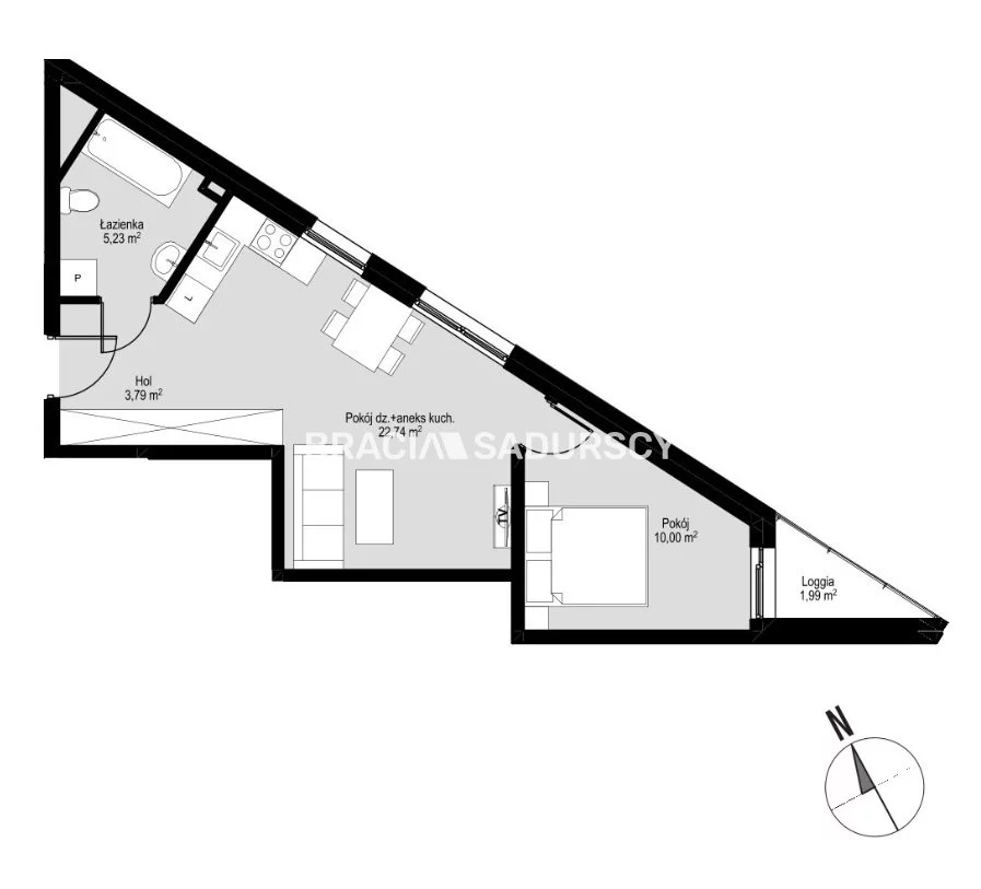 Mieszkanie 41,76 m², piętro 4, oferta nr , BS2-MS-300692-9, Kraków, Prądnik Czerwony, Józefa Łepkowskiego