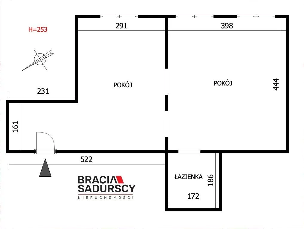 2 pokoje, mieszkanie 37,00 m², piętro 2, oferta nr , BS4-MS-309267-2, Kraków, Podgórze, Kalwaryjska