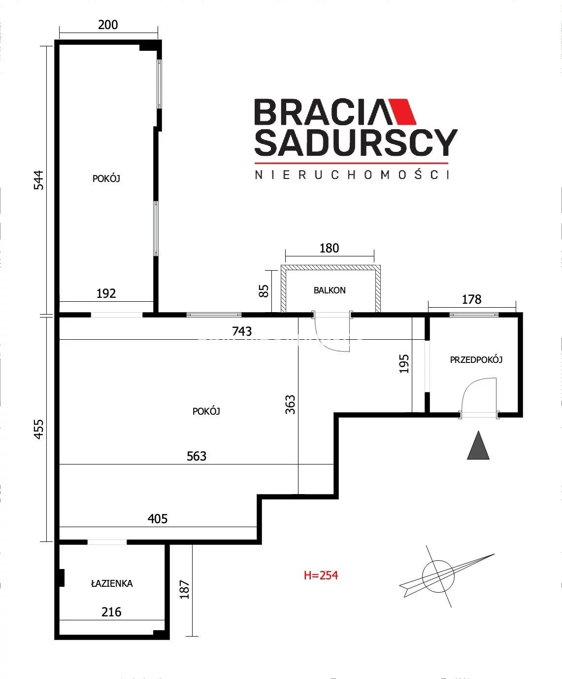 2 pokoje, mieszkanie 45,00 m², piętro 2, oferta nr , BS4-MS-309266-2, Kraków, Podgórze, Kalwaryjska