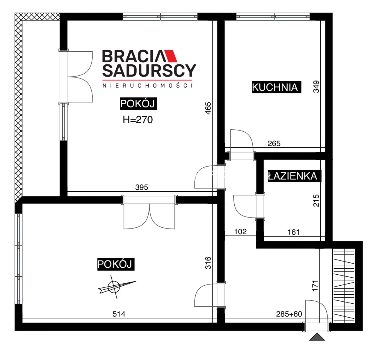 2 pokoje, mieszkanie 56,40 m², piętro 2, oferta nr , BS1-MS-312151, Kraków, Podgórze, Kalwaryjska