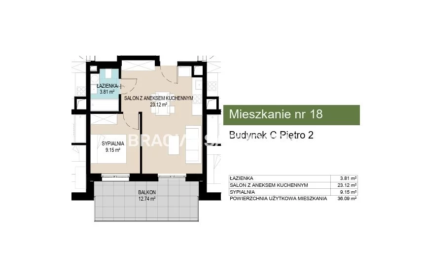 2 pokoje, mieszkanie 36,09 m², piętro 2, oferta nr , BS2-MS-306872-10, Kraków, Wzgórza Krzesławickie, Kantrowicka