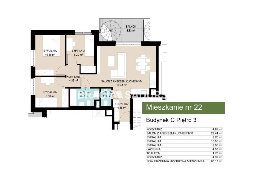 2 pokoje, mieszkanie 34,79 m², piętro 3, oferta nr , BS2-MS-306877-10, Kraków, Wzgórza Krzesławickie, Kantrowicka