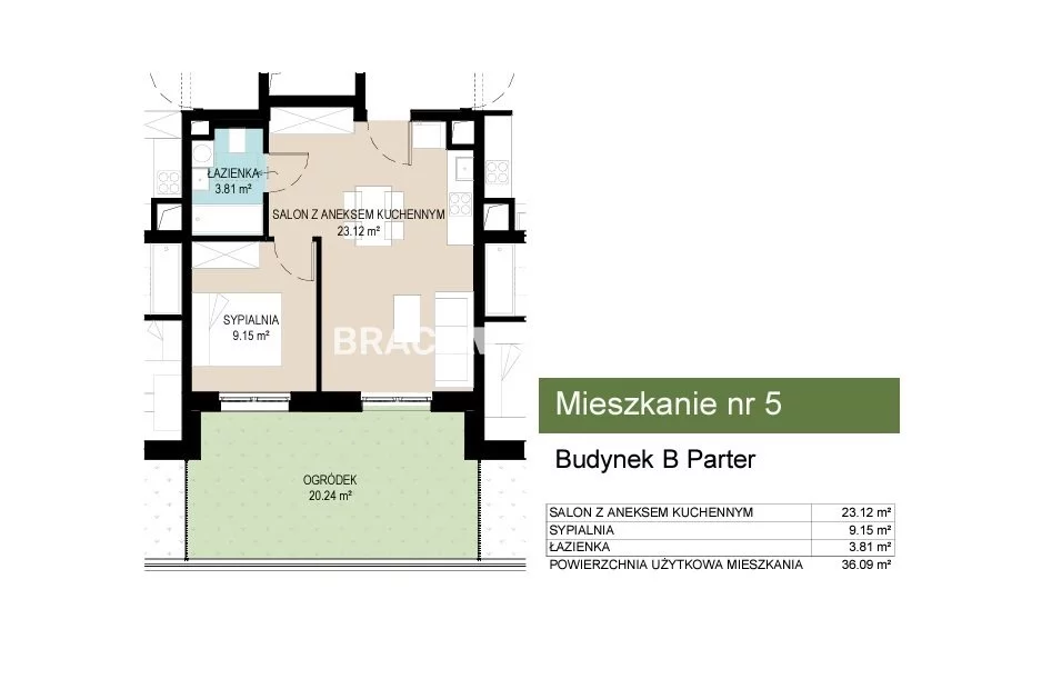 2 pokoje, mieszkanie 36,09 m², parter, oferta nr , BS2-MS-306648-11, Kraków, Wzgórza Krzesławickie, Kantrowicka