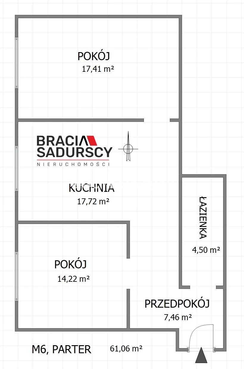 Mieszkanie na sprzedaż, 61,06 m², 2 pokoje, parter, oferta nr BS5-MS-298134-39