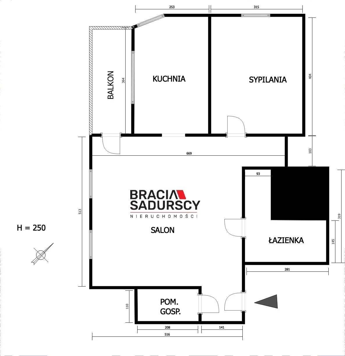 2 pokoje, mieszkanie 58,00 m², piętro 1, oferta nr , BS4-MS-310891-3, Kraków, Prądnik Biały, Łokietka