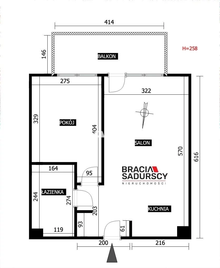 2 pokoje, mieszkanie 36,00 m², piętro 2, oferta nr , BS1-MS-312271-1, Kraków, Podgórze Duchackie, Łużycka