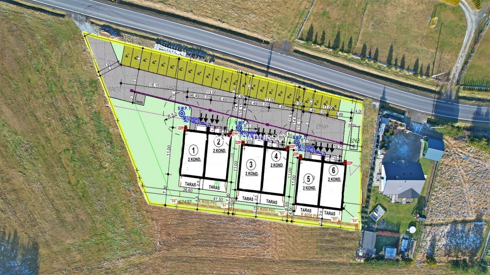 2 pokoje, mieszkanie 52,69 m², parter, oferta nr , BS5-MS-305751-26, Jabłonka, Magury