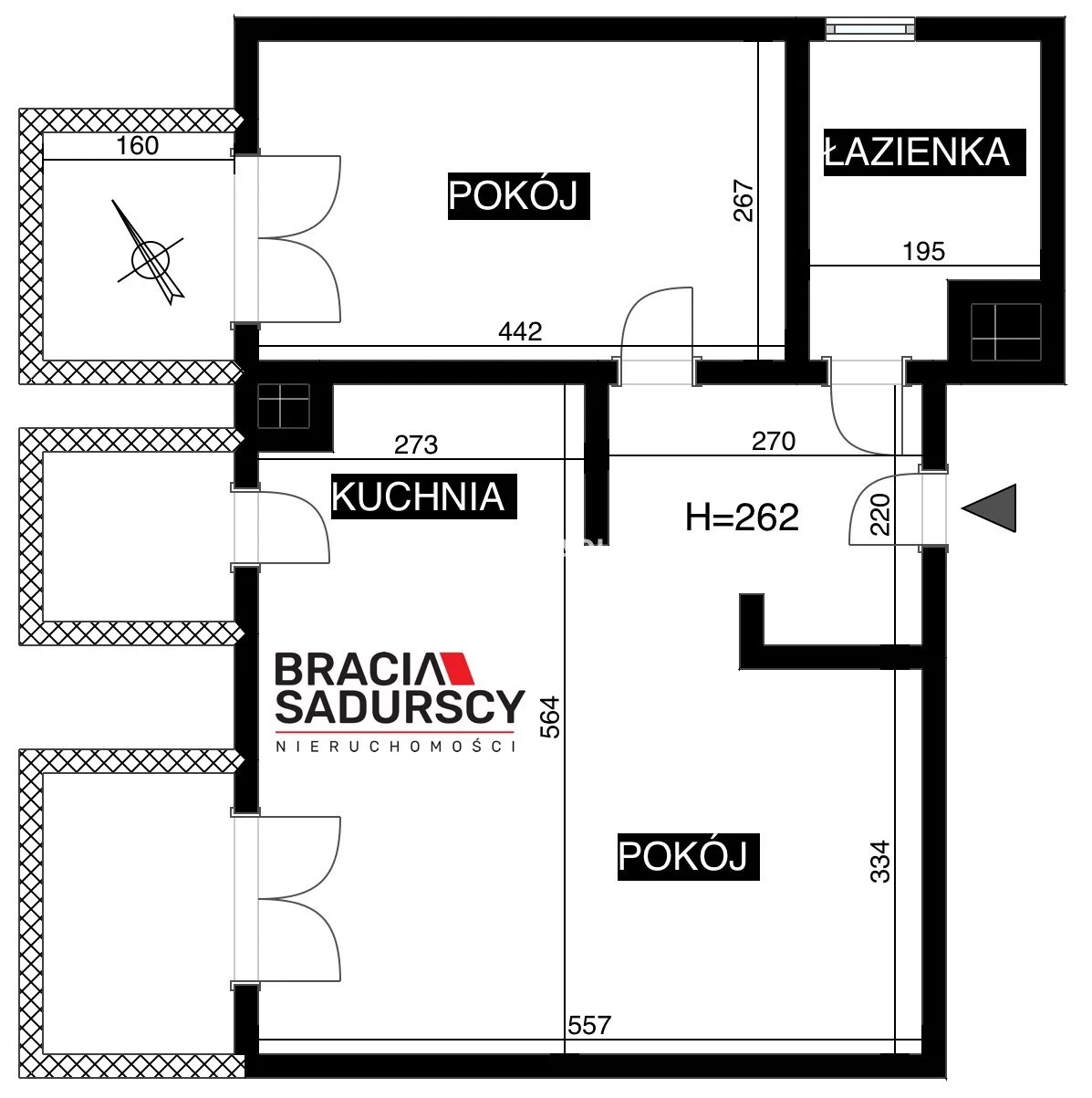 2 pokoje, mieszkanie 47,49 m², piętro 1, oferta nr , BS5-MS-310921-2, Kraków, Czyżyny, Marii Dąbrowskiej