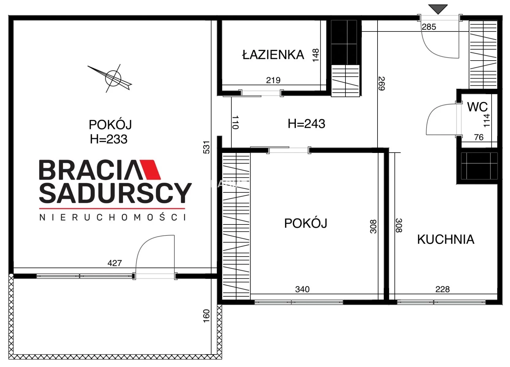 2 pokoje, apartament 54,43 m², piętro 4, oferta nr , BS3-MS-310651, Kraków, Mistrzejowice, os. Mistrzejowice