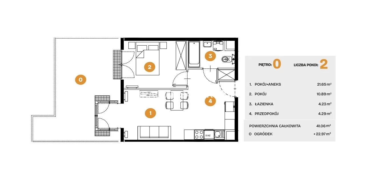 2 pokoje, mieszkanie 41,06 m², parter, oferta nr , BS2-MS-308254-5, Kraków, Bronowice, Na Błonie
