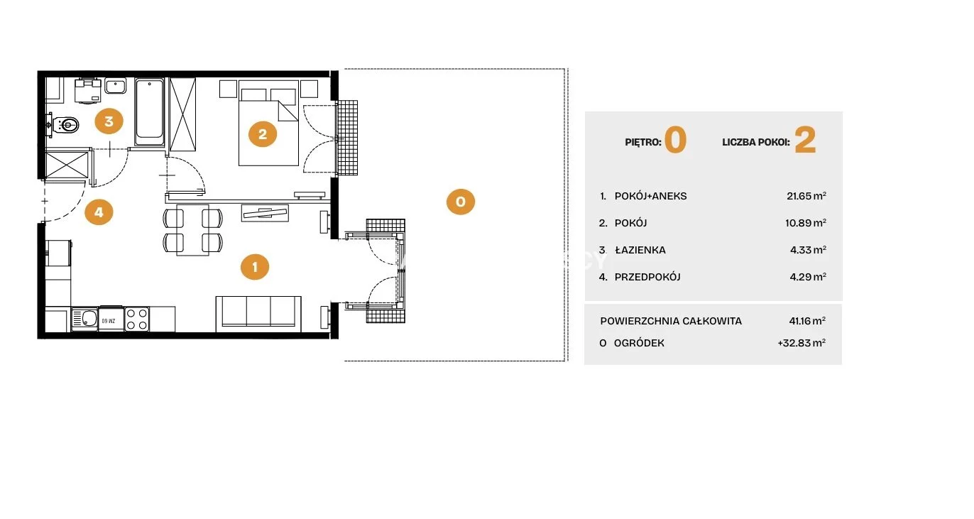 2 pokoje, mieszkanie 41,16 m², parter, oferta nr , BS2-MS-308494-6, Kraków, Bronowice, Na Błonie