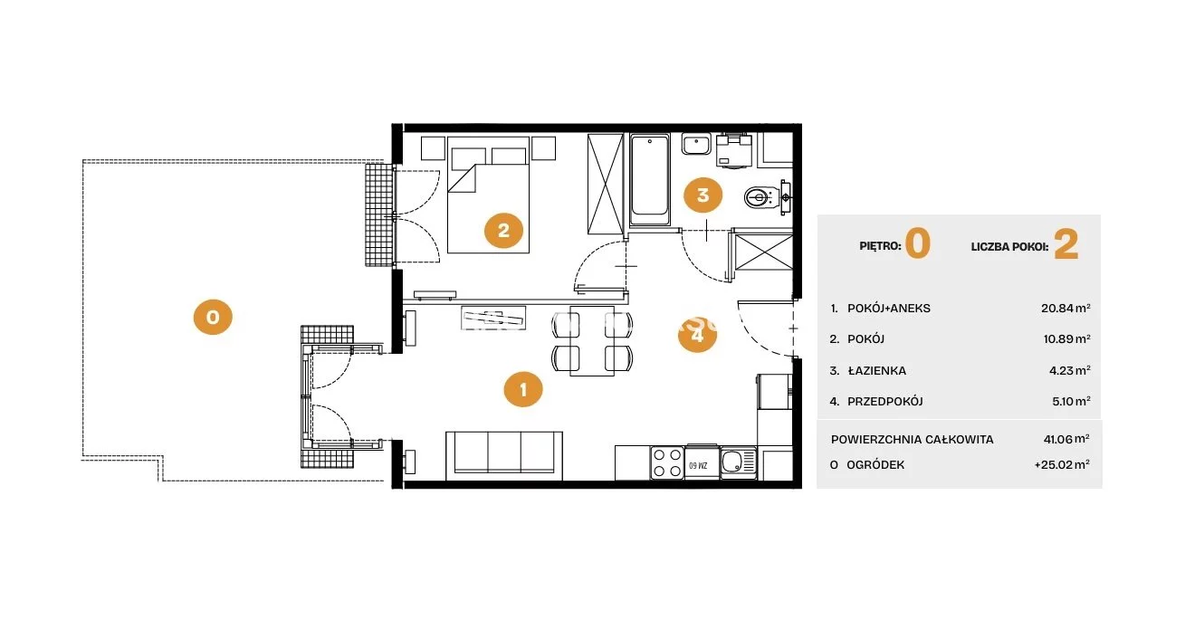 2 pokoje, mieszkanie 41,06 m², parter, oferta nr , BS2-MS-308255-6, Kraków, Bronowice, Na Błonie