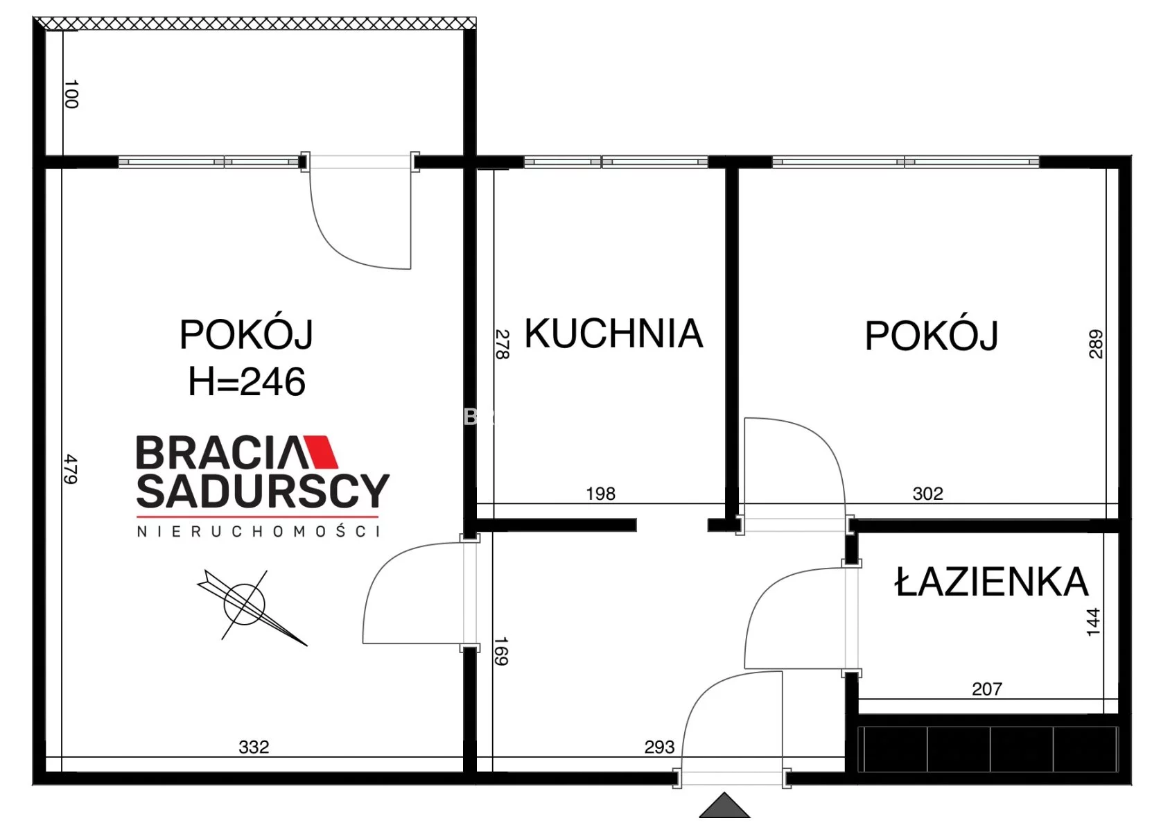 2 pokoje, mieszkanie 42,44 m², piętro 9, oferta nr , BS3-MS-307847-3, Kraków, Łagiewniki-Borek Fałęcki, Odrzańska