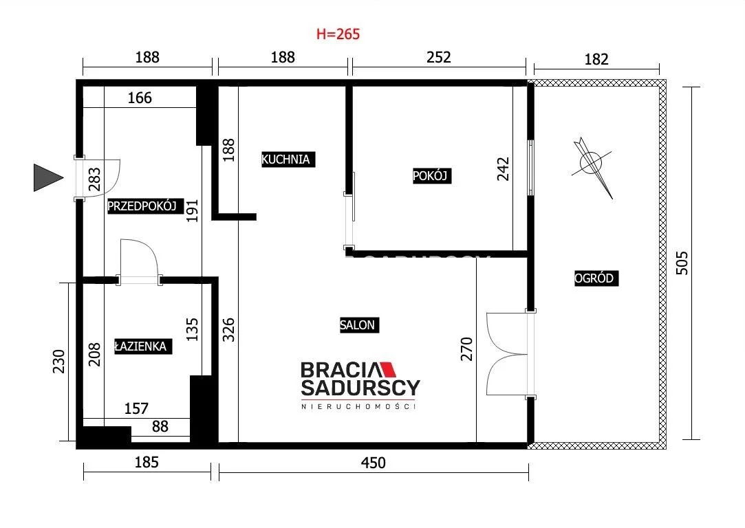 2 pokoje, mieszkanie 33,00 m², parter, oferta nr , BS2-MS-311508, Kraków, Prądnik Czerwony, Ogrodnicza
