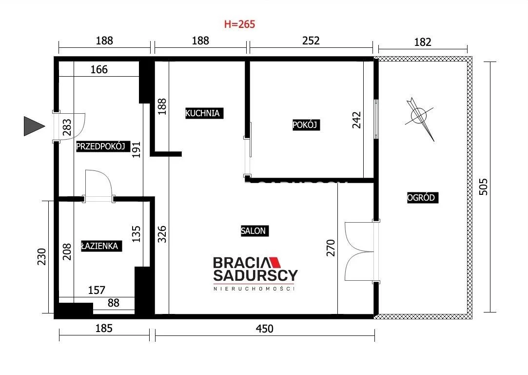 2 pokoje, mieszkanie 33,00 m², parter, oferta nr , BS2-MS-311508, Kraków, Prądnik Czerwony, Ogrodnicza
