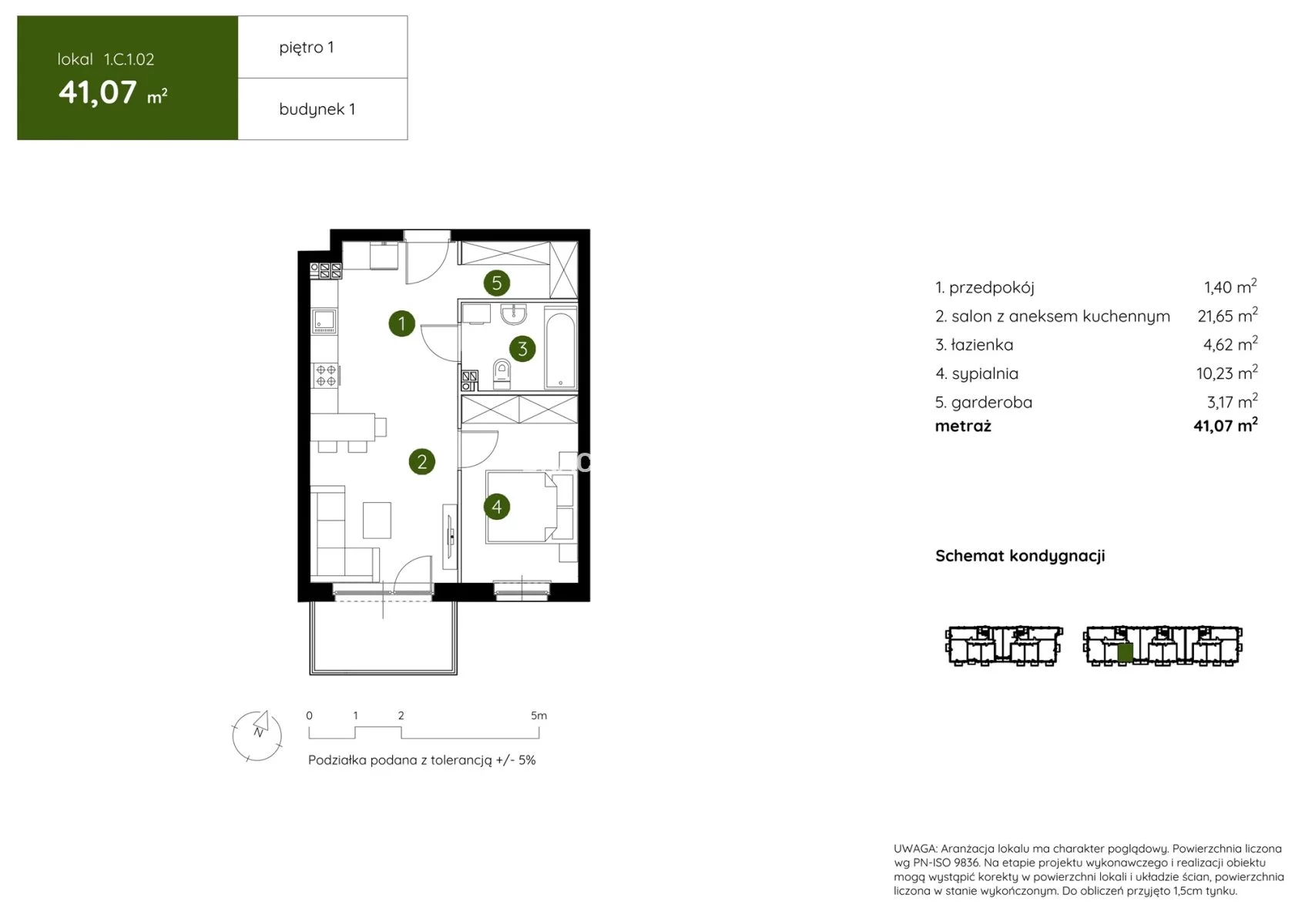 2 pokoje, mieszkanie 41,07 m², piętro 1, oferta nr , BS2-MS-303985-4, Kraków, Prądnik Biały, Pękowicka