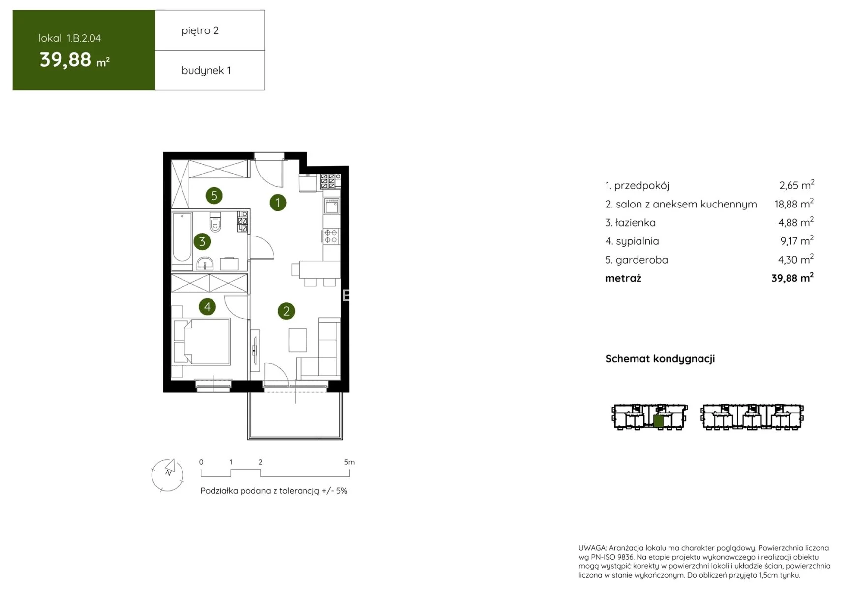 2 pokoje, mieszkanie 39,88 m², piętro 2, oferta nr , BS2-MS-304009-4, Kraków, Prądnik Biały, Pękowicka
