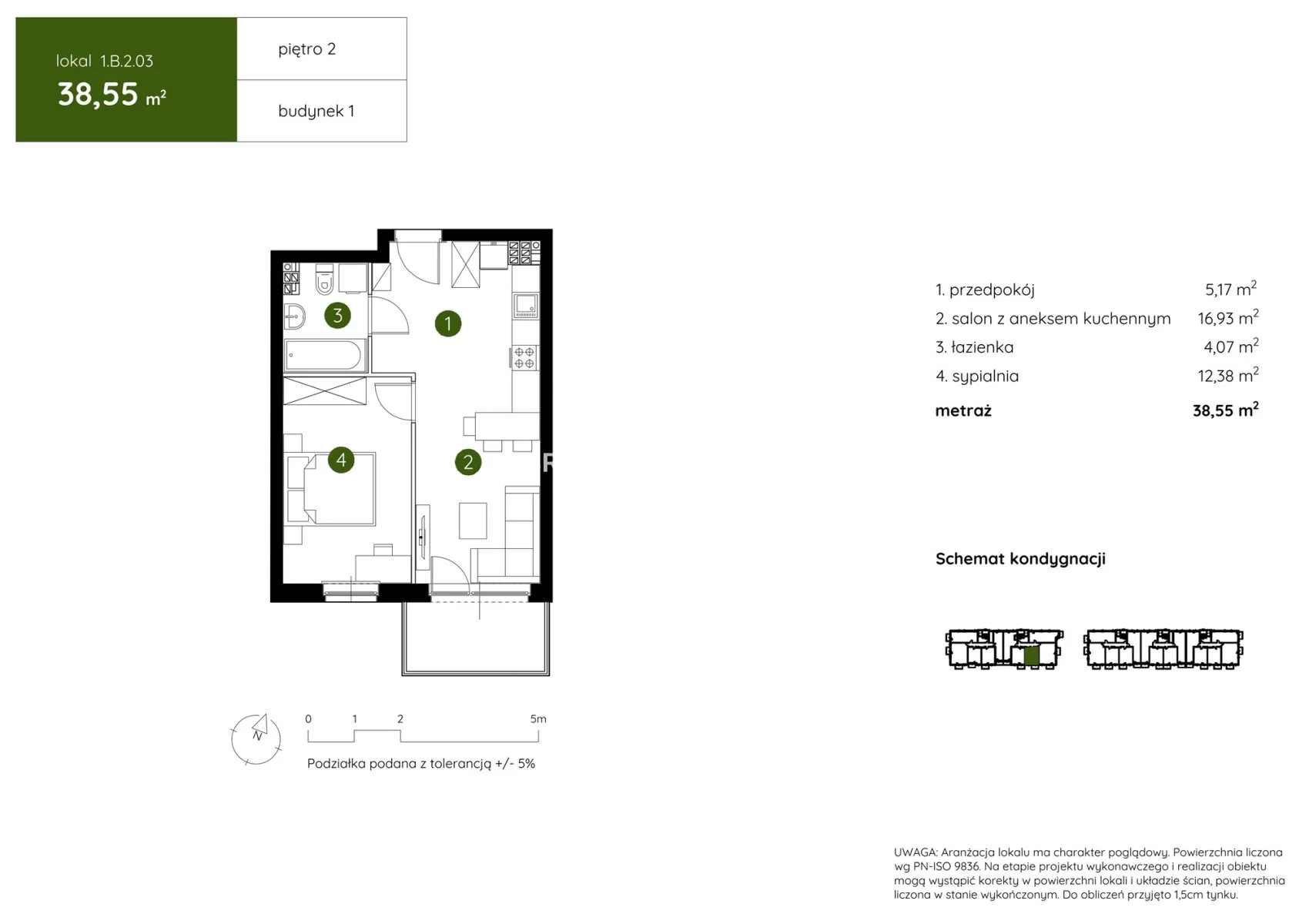 2 pokoje, mieszkanie 38,55 m², piętro 2, oferta nr , BS2-MS-304008-4, Kraków, Prądnik Biały, Pękowicka