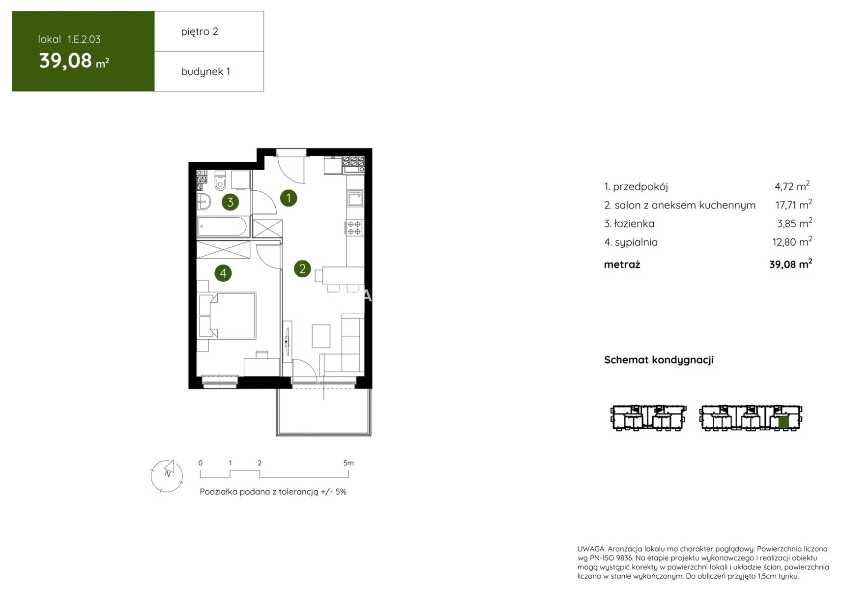 2 pokoje, mieszkanie 39,08 m², piętro 2, oferta nr , BS2-MS-304023-4, Kraków, Prądnik Biały, Pękowicka