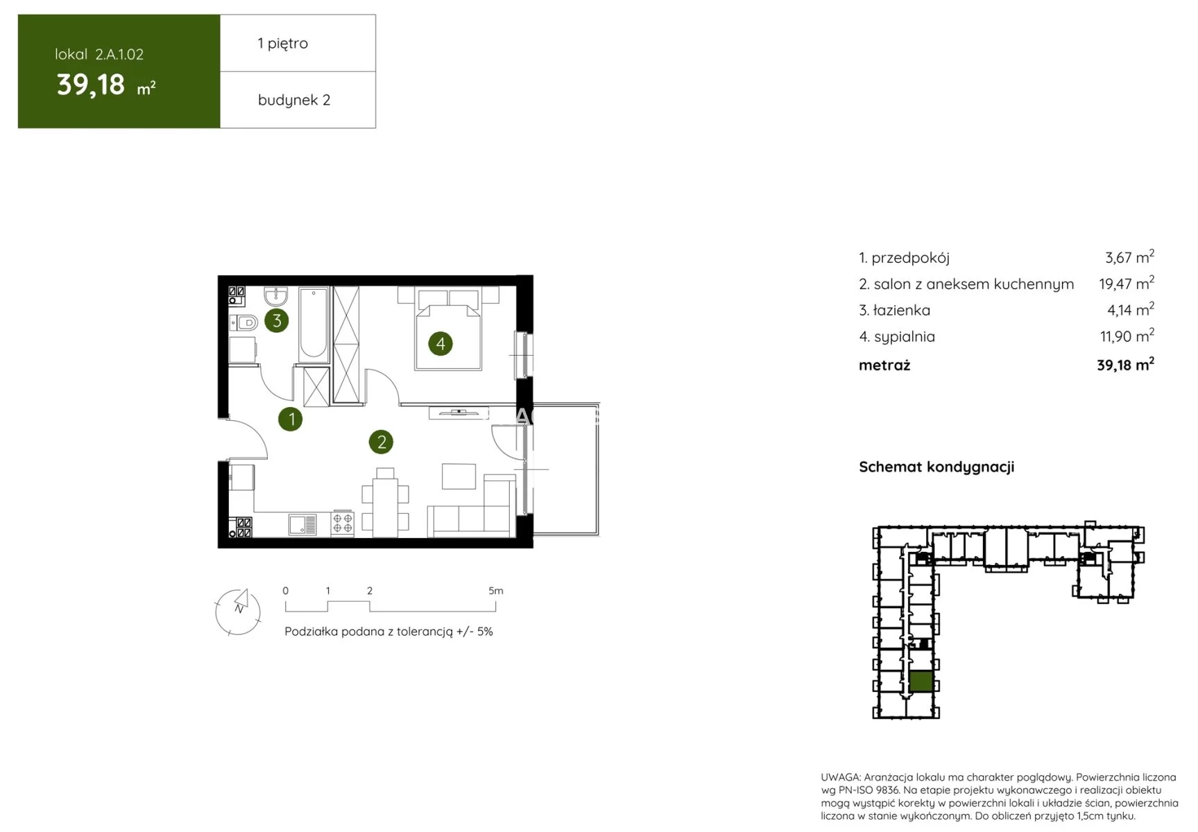 2 pokoje, mieszkanie 39,18 m², piętro 1, oferta nr , BS2-MS-304333-3, Kraków, Prądnik Biały, Pękowicka