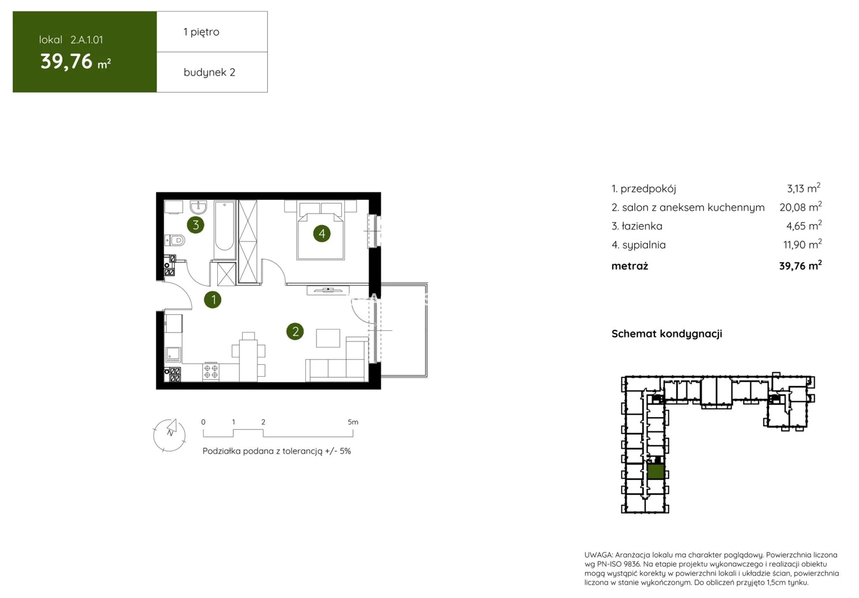 2 pokoje, mieszkanie 39,76 m², piętro 1, oferta nr , BS2-MS-304335-3, Kraków, Prądnik Biały, Pękowicka