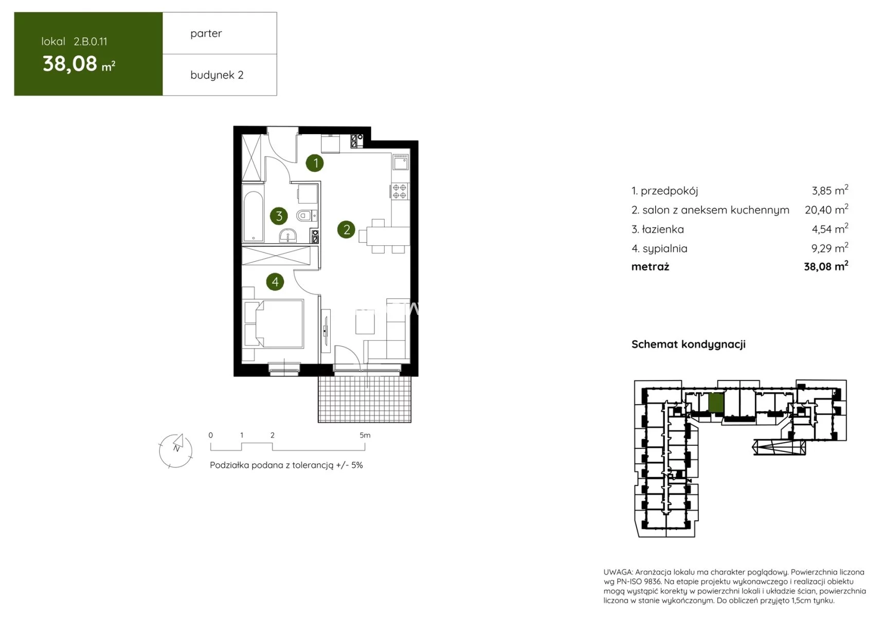 2 pokoje, mieszkanie 38,08 m², parter, oferta nr , BS2-MS-304323-3, Kraków, Prądnik Biały, Pękowicka