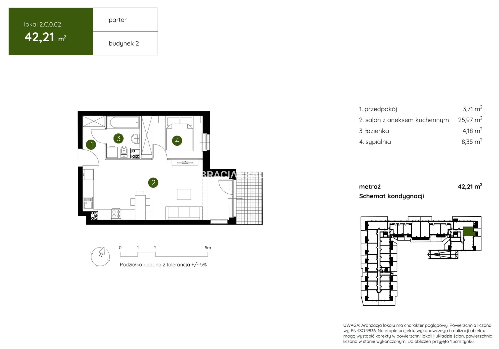2 pokoje, mieszkanie 42,21 m², parter, oferta nr , BS2-MS-304327-3, Kraków, Prądnik Biały, Pękowicka