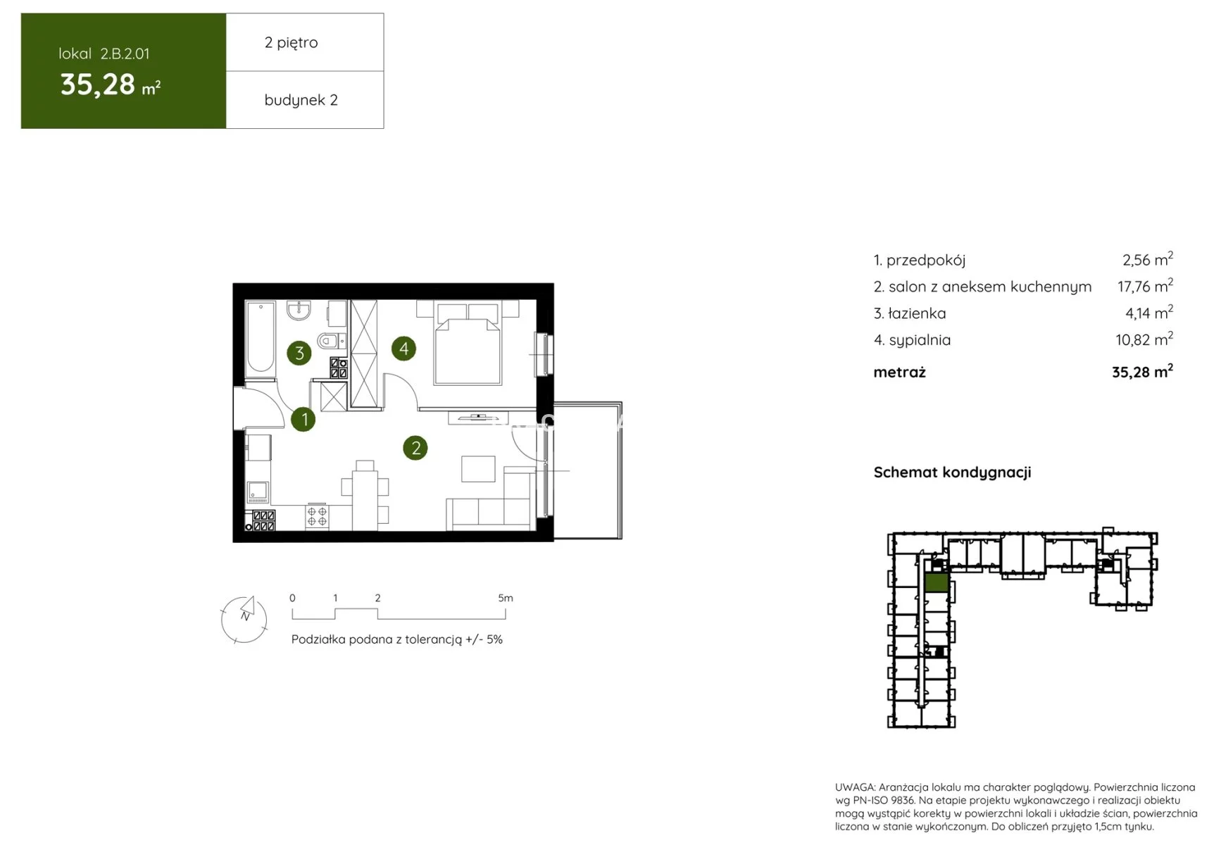 2 pokoje, mieszkanie 35,28 m², piętro 2, oferta nr , BS2-MS-304366-3, Kraków, Prądnik Biały, Pękowicka