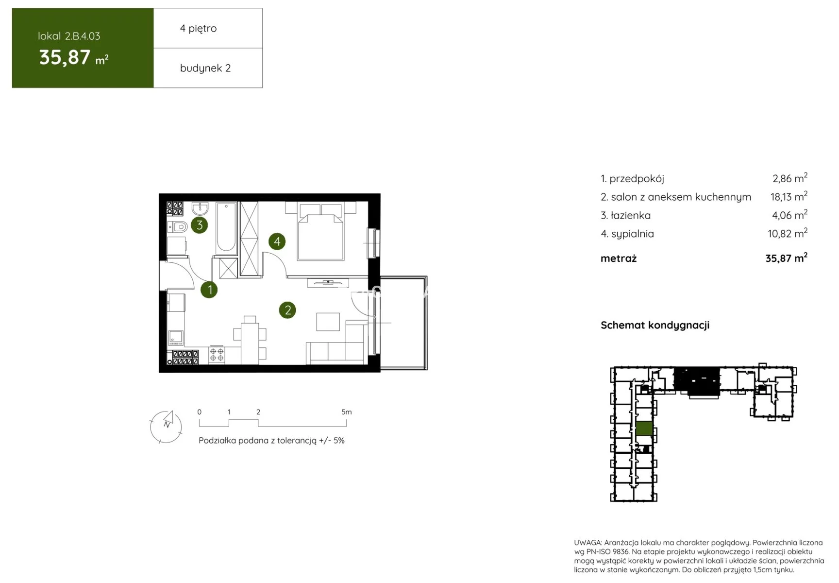 2 pokoje, mieszkanie 35,87 m², piętro 4, oferta nr , BS2-MS-304446-3, Kraków, Prądnik Biały, Pękowicka