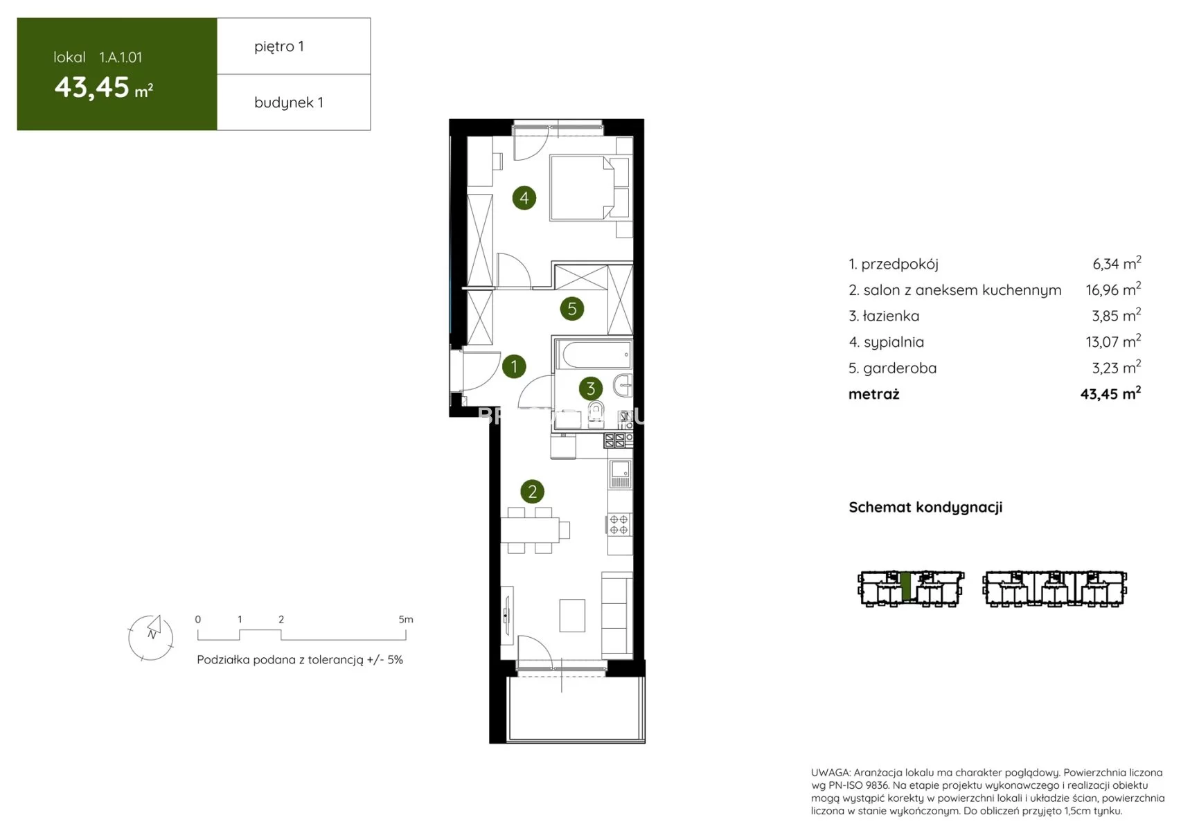 2 pokoje, mieszkanie 43,45 m², piętro 1, oferta nr , BS2-MS-303974-17, Kraków, Prądnik Biały, Pękowicka